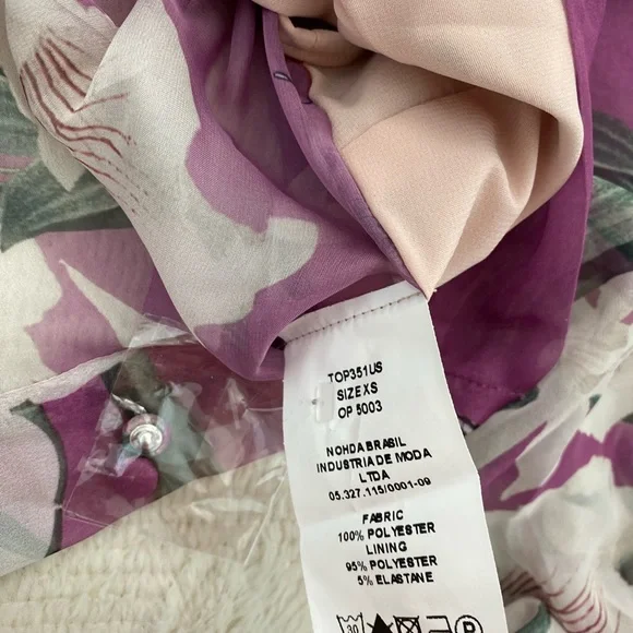 NWT PATBO purple tie front blouse top - Picture 3 of 3